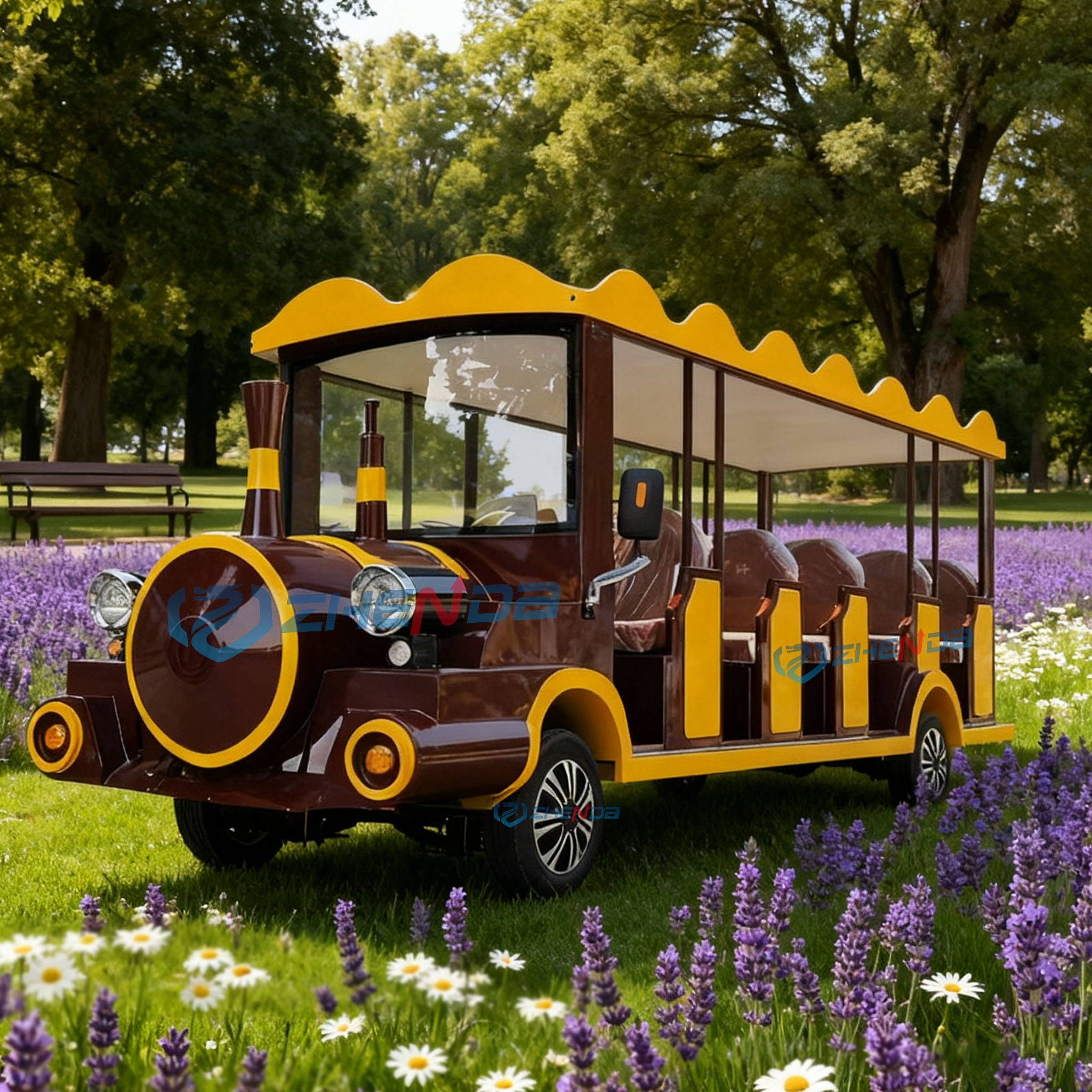 China Supplier 14 Seaters Mini Electric Sightseeing Bus Tour Shuttle ...
